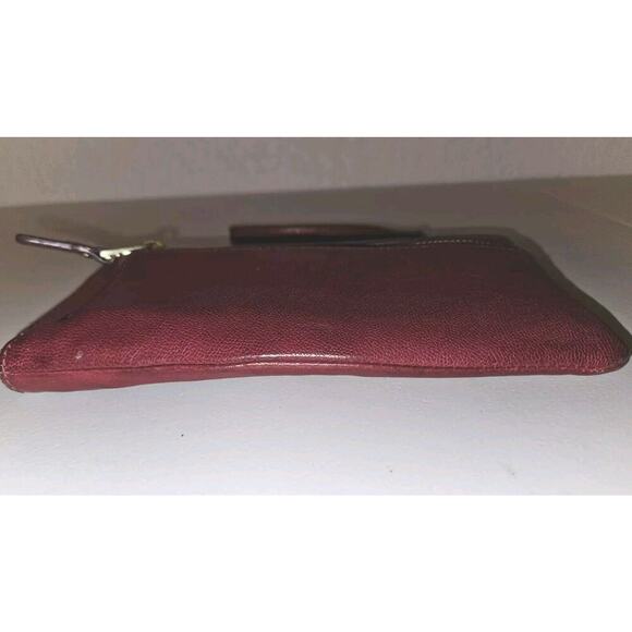 Fossil Zip Wallet Wristlet Leather RED 8 x 4" small - Picture 5 of 10